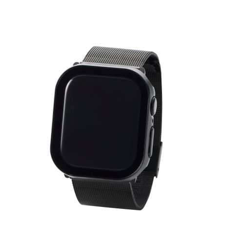 Apple Watch 42mm/フルカバーケース/プレミアムガラス/高透明/防水/ブラック