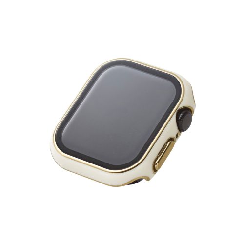 Apple Watch 42mm/フルカバーケース/&me/プレミアムガラス/高透明/ゴールドライン/シルバー