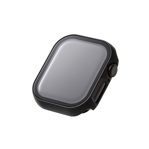 Apple Watch 42mm/フルカバーケース/プレミアムガラス/ゴリラ/高透明/ブラック