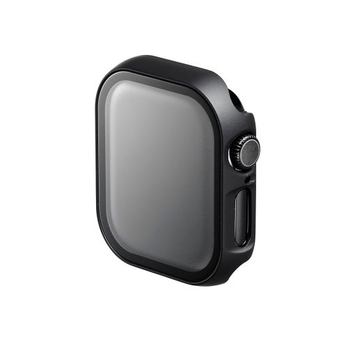 Apple Watch 42mm/フルカバーケース/プレミアムガラス/ゴリラ/高透明/ブラック