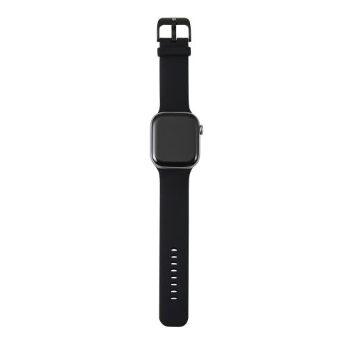 Apple Watch 49/45/44/42mm/バンド/シリコン/TOUGH SLIM/ブラック
