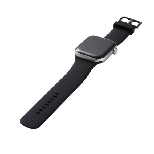 Apple Watch 49/45/44/42mm/バンド/シリコン/TOUGH SLIM/ブラック