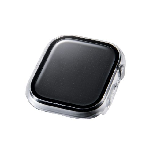 Apple Watch 46mm/フルカバーケース/プレミアムガラス/高透明/クリア