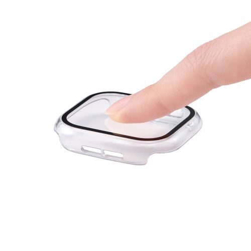 Apple Watch 46mm/フルカバーケース/プレミアムガラス/高透明/クリア