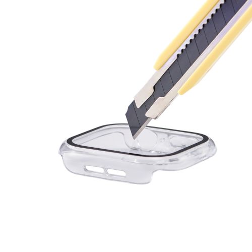 Apple Watch 46mm/フルカバーケース/プレミアムガラス/高透明/クリア