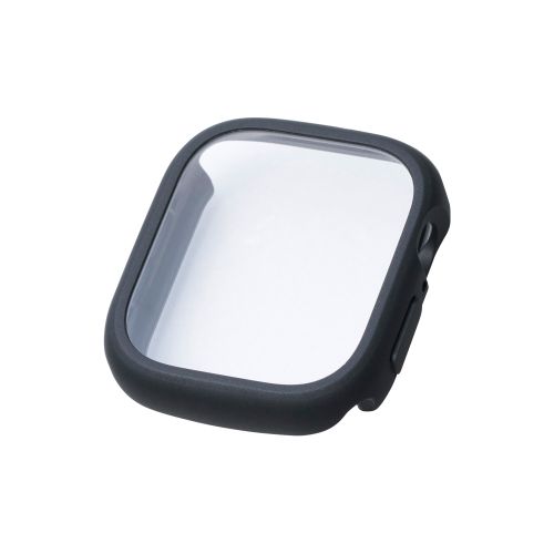 Apple Watch 46mm/フルカバーケース/TOUGHSLIM/プレミアムガラス/高透明/ブラック