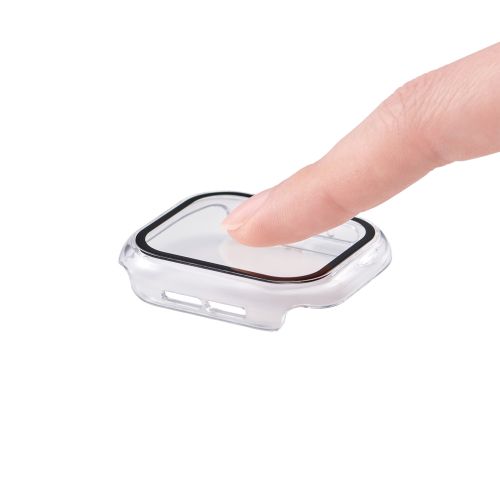 Apple Watch 42mm/フルカバーケース/プレミアムガラス/高透明/クリア
