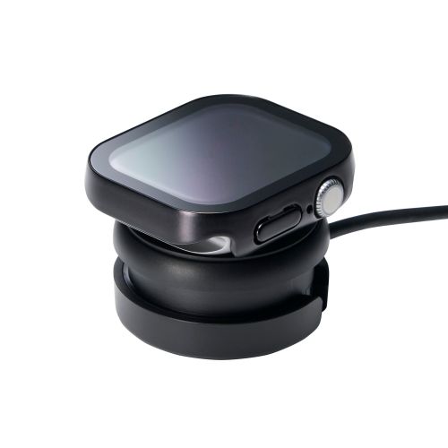 Apple Watch 42mm/フルカバーケース/プレミアムガラス/高透明/防水/ブラック