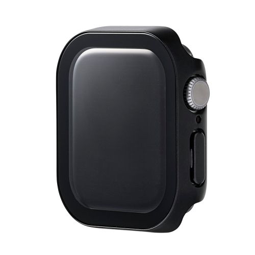 Apple Watch 42mm/フルカバーケース/プレミアムガラス/高透明/防水/ブラック