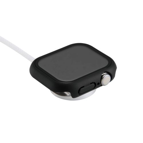 Apple Watch 42mm/フルカバーケース/プレミアムガラス/ゴリラ/高透明/ブラック