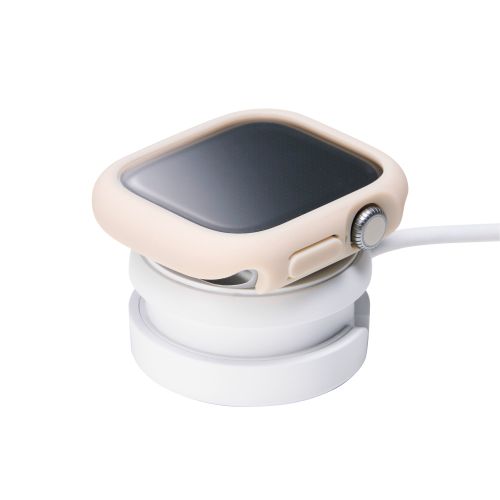 Apple Watch 42mm/フルカバーケース/TOUGHSLIM/プレミアムガラス/高透明/ベージュ