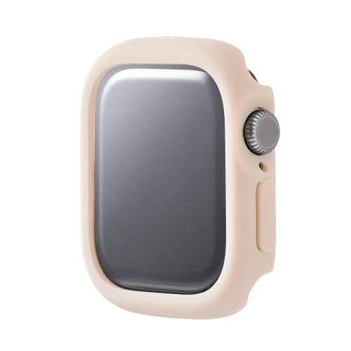 Apple Watch 42mm/フルカバーケース/TOUGHSLIM/プレミアムガラス/高透明/ベージュ
