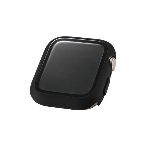 Apple Watch 44mm/フルカバーケース/プレミアムガラス/ゴリラ/高透明/ブラック