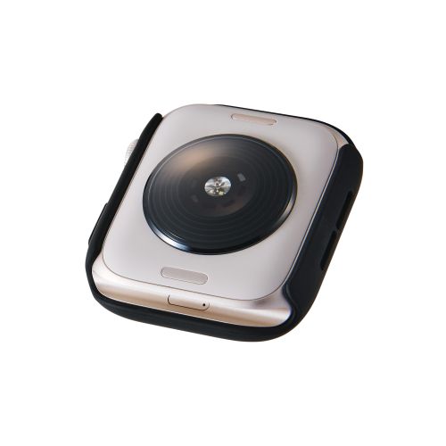 Apple Watch 44mm/フルカバーケース/プレミアムガラス/ゴリラ/高透明/ブラック