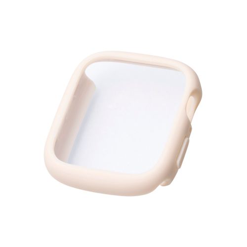 Apple Watch 44mm/フルカバーケース/TOUGHSLIM/プレミアムガラス/高透明/ベージュ