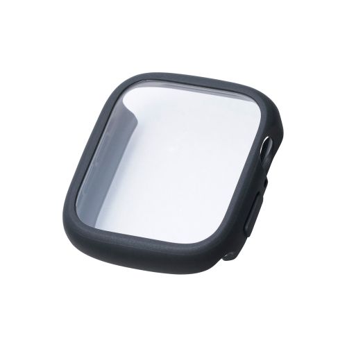 Apple Watch 44mm/フルカバーケース/TOUGHSLIM/プレミアムガラス/高透明/ブラック