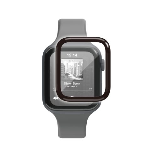 Apple Watch 44mm/フルカバーガラスフィルム/高透明/指紋防止/治具付