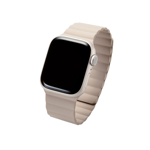 Apple Watch 41/40/38mm用バンド/マグネット/シリコン/ベージュ