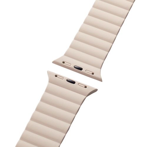 Apple Watch 41/40/38mm用バンド/マグネット/シリコン/ベージュ