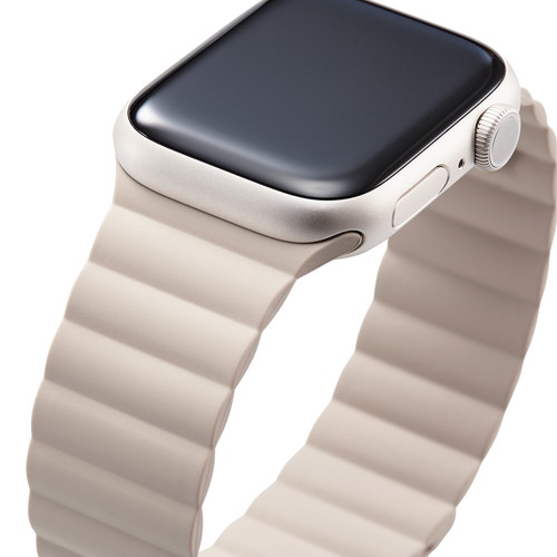Apple Watch 41/40/38mm用バンド/マグネット/シリコン/ベージュ