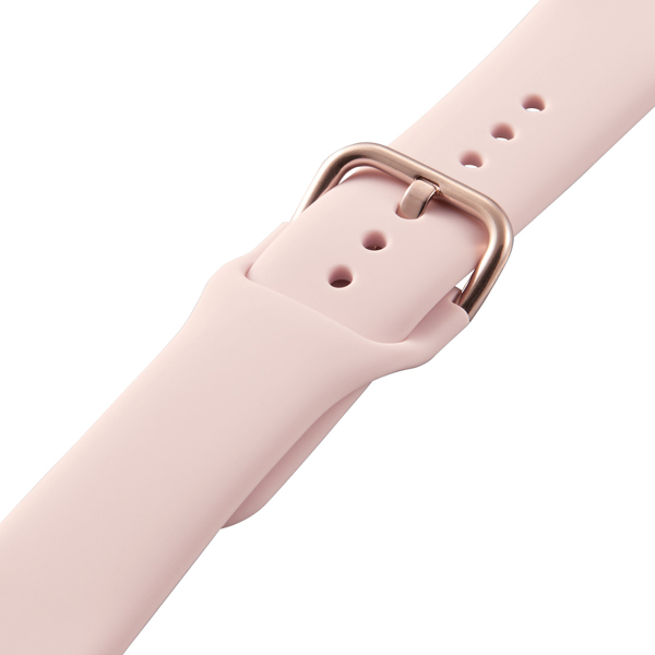 Apple Watch 41/40/38mm用バンド/シリコン/ニュアンスカラー/ピンク