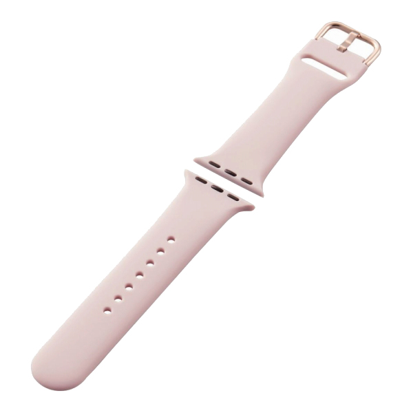 Apple Watch 41/40/38mm用バンド/シリコン/ニュアンスカラー/ピンク