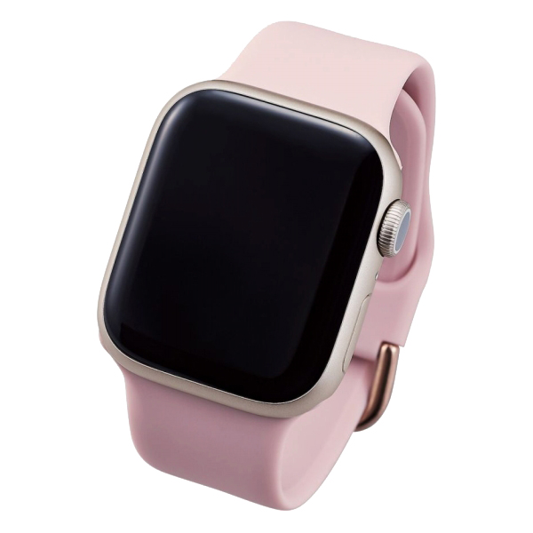 Apple Watch 41/40/38mm用バンド/シリコン/ニュアンスカラー/ピンク