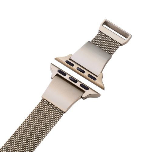 Apple Watch 41/40/38mm用バンド/&me/ミラネーゼ/スリムタイプ/シャンパンゴールド