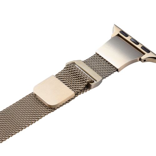 Apple Watch 41/40/38mm用バンド/&me/ミラネーゼ/スリムタイプ/シャンパンゴールド