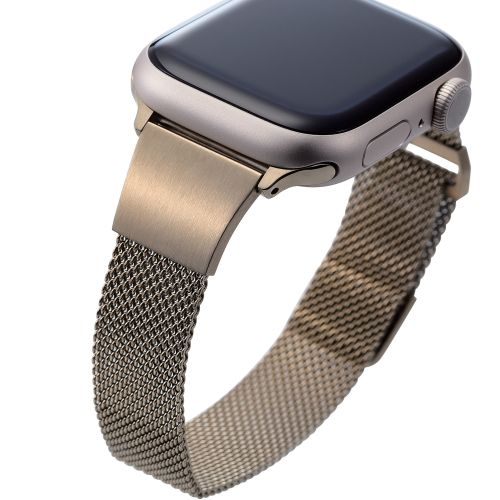 Apple Watch 41/40/38mm用バンド/&me/ミラネーゼ/スリムタイプ/シャンパンゴールド