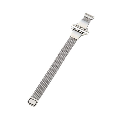 Apple Watch 41/40/38mm用バンド/&me/ミラネーゼ/スリムタイプ/シルバー