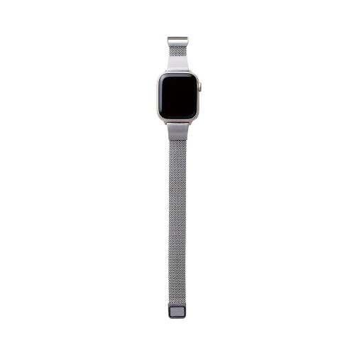 Apple Watch 41/40/38mm用バンド/&me/ミラネーゼ/スリムタイプ/シルバー