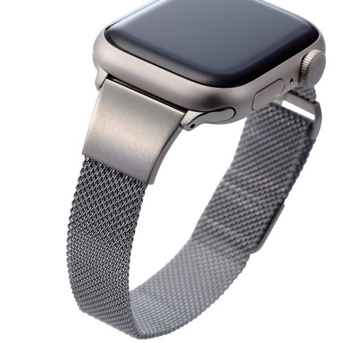 Apple Watch 41/40/38mm用バンド/&me/ミラネーゼ/スリムタイプ/シルバー