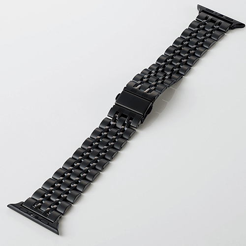 Apple Watch 44/42mm用ステンレスバンド/7連/ブラック