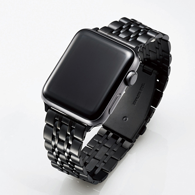 Apple Watch 44/42mm用ステンレスバンド/7連/ブラック