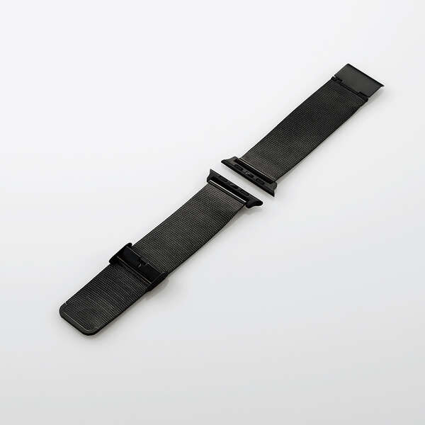 Apple Watch 44/42mm用バンド/ステンレス/ミラネーゼタイプ/ブラック