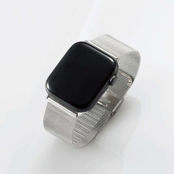Apple Watch 44/42mm用バンド/ステンレス/ミラネーゼタイプ/シルバー