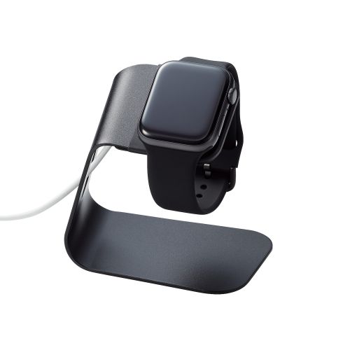 Apple Watch 45/44/42mm用バンド/シリコン/Lサイズ/ブラック