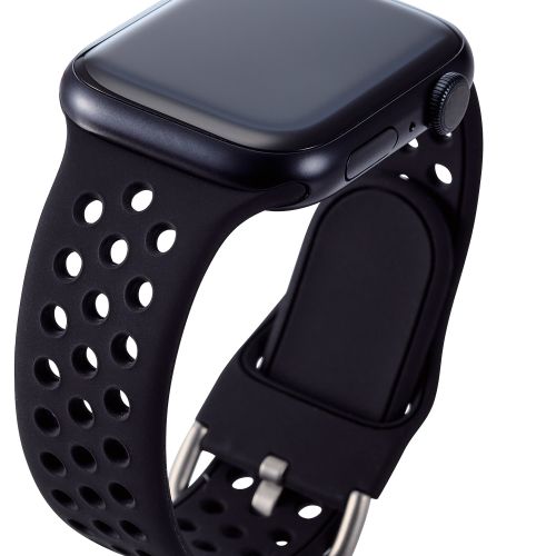 Apple Watch 49/45/44/42mm用シリコンバンド/アクティブタイプ/ブラック