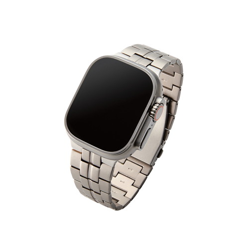 Apple Watch 49/45/44/42mm用バンド/チタン/シルバー