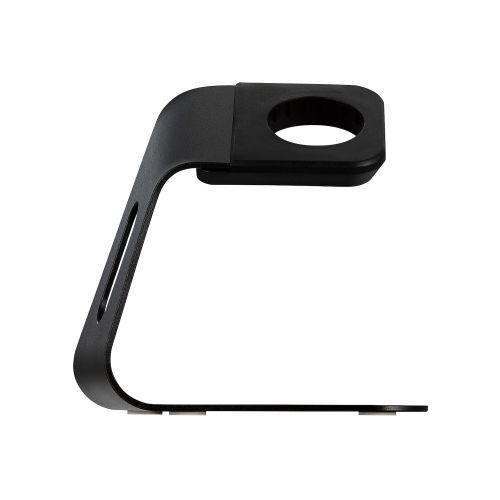 Apple Watch用アルミスタンド/縦置きタイプ/ケーブル装着可/ブラック