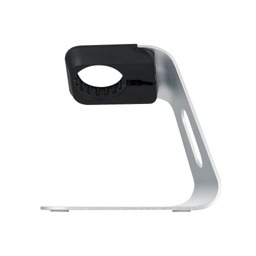 Apple Watch用アルミスタンド/縦置きタイプ/ケーブル装着可/シルバー