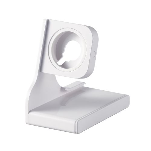 Apple Watch用スリムスタンド/縦置きタイプ/ケーブル装着可/ホワイト