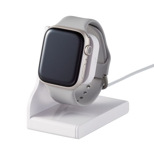 Apple Watch用スリムスタンド/縦置きタイプ/ケーブル装着可/ホワイト