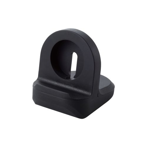 Apple Watch用シリコンスタンド/コンパクト/ケーブル装着可/ブラック