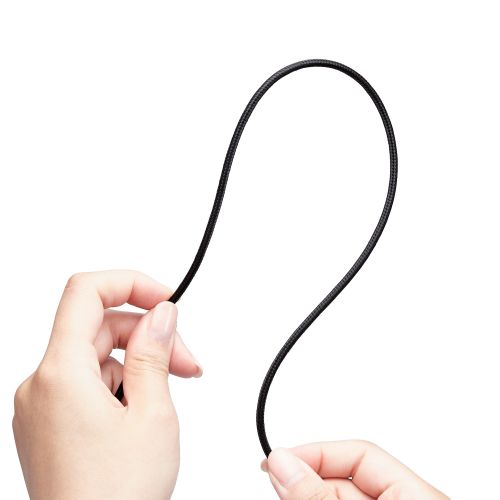 AUXケーブル/φ3.5-φ3.5/アルミコネクタ/0.5m/ブラック