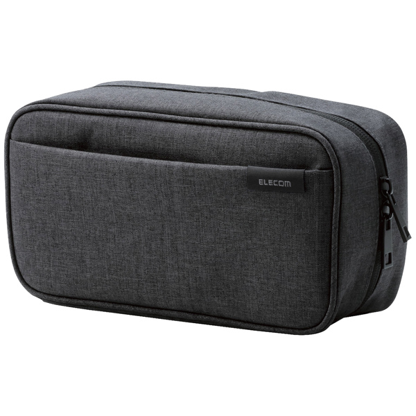 ガジェット用オーガナイズポーチ/ストレージタイプ/ブラック
