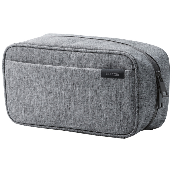 ガジェット用オーガナイズポーチ/ストレージタイプ/グレー