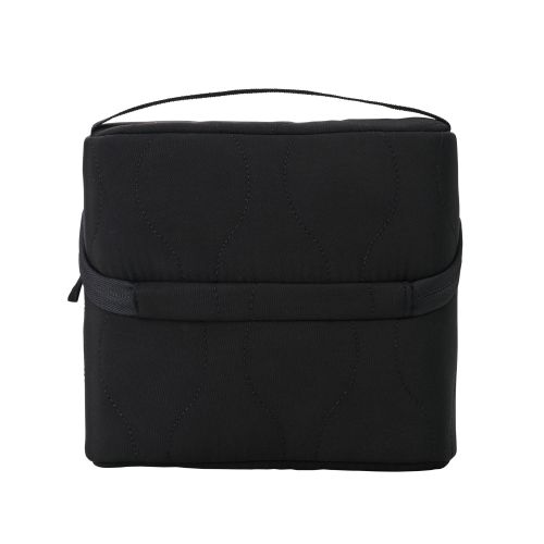 ガジェットポーチ/キルティング/オニオンスティッチ/スタンドタイプ/大容量/ブラック