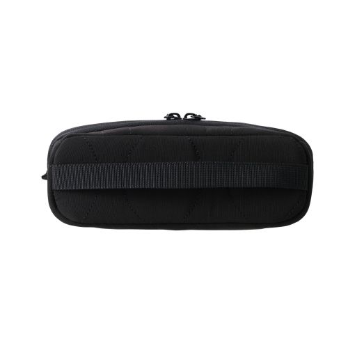 ガジェットポーチ/キルティング/オニオンスティッチ/スタンドタイプ/大容量/ブラック